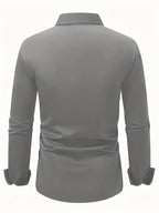 Edward | Men's Long-Sleeved Breathable Shirt, Slim-Fit Smart Shirt | Animated Apparel
