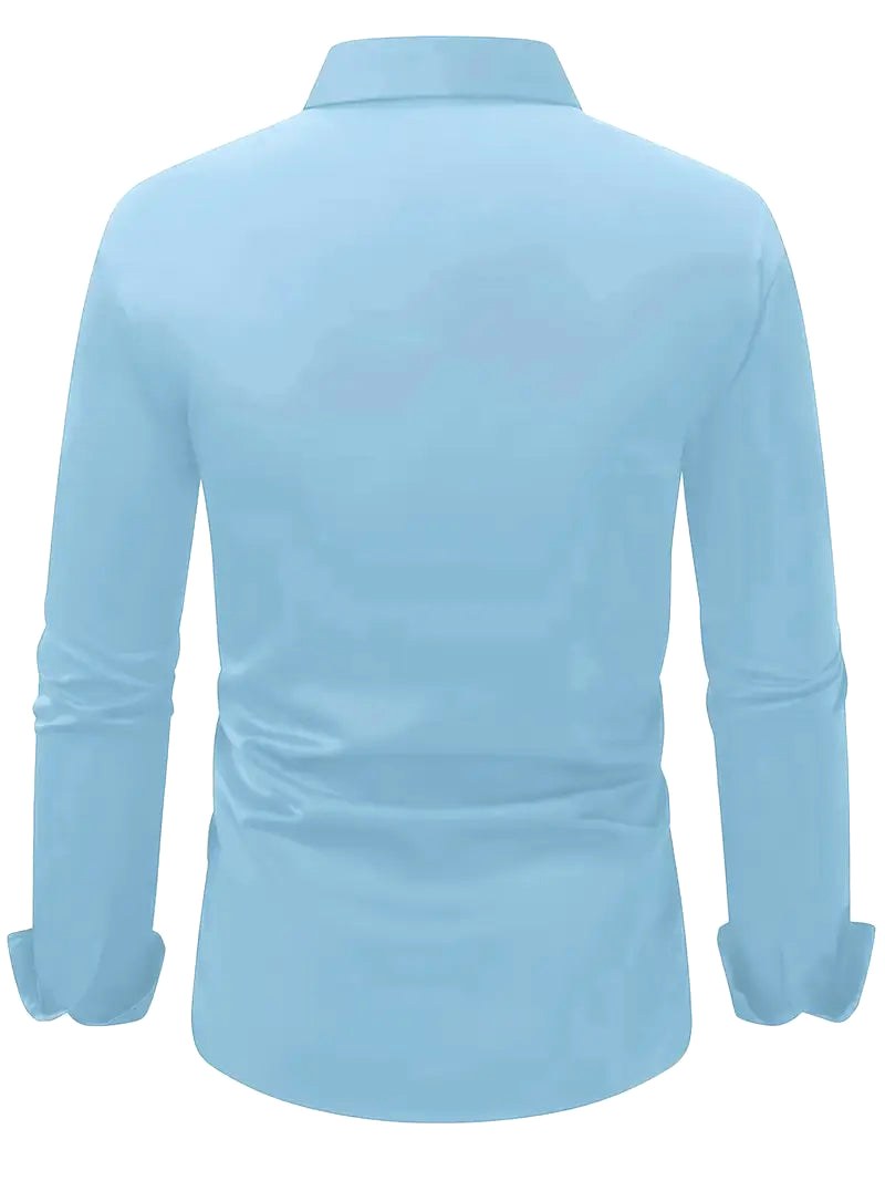 Edward | Men's Long-Sleeved Breathable Shirt, Slim-Fit Smart Shirt | Animated Apparel