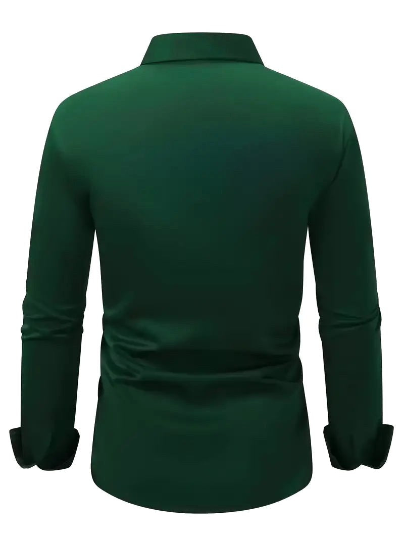 Edward | Men's Long-Sleeved Breathable Shirt, Slim-Fit Smart Shirt | Animated Apparel