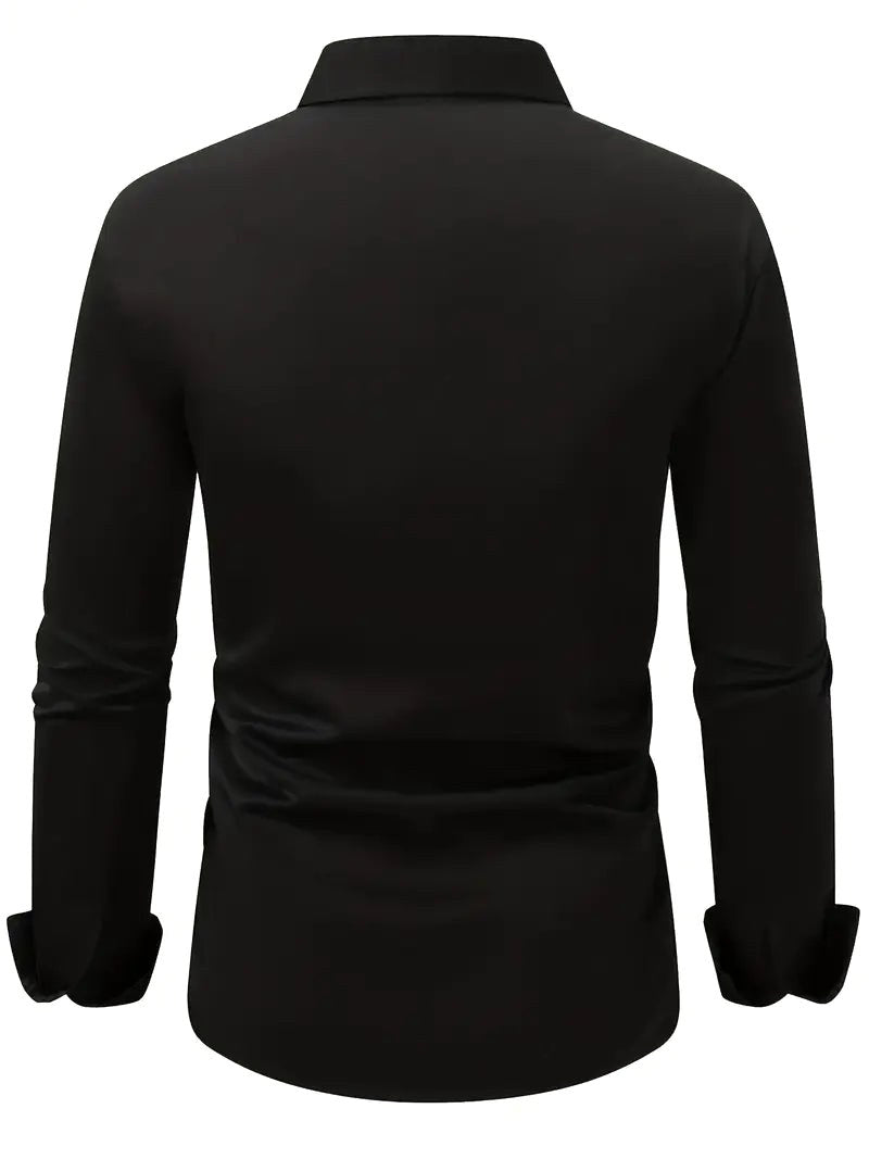 Edward | Men's Long-Sleeved Breathable Shirt, Slim-Fit Smart Shirt | Animated Apparel