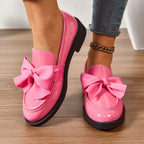 Ella | Women's Slip-On Shoes with Round Toe and Knot Detail, Platform Slip-On Shoes | Animated Apparel