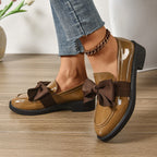 Ella | Women's Slip-On Shoes with Round Toe and Knot Detail, Platform Slip-On Shoes | Animated Apparel