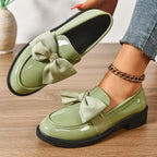 Ella | Women's Slip-On Shoes with Round Toe and Knot Detail, Platform Slip-On Shoes | Animated Apparel