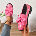 Ella | Women's Slip-On Shoes with Round Toe and Knot Detail, Platform Slip-On Shoes | Animated Apparel