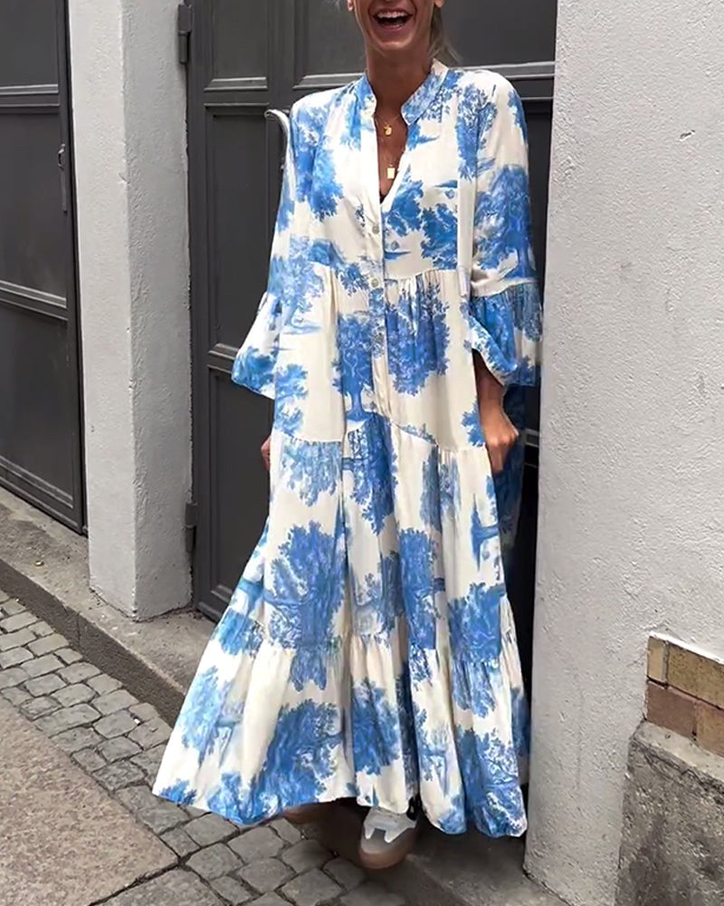 Eliana | Women's Floral Print Maxi Dress - image 14