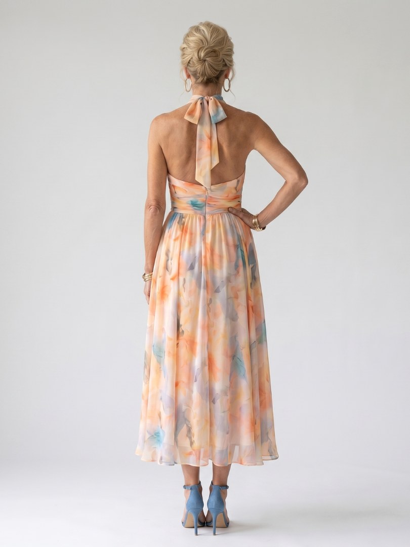 Elin | Women's Halter Midi Dress - image 3
