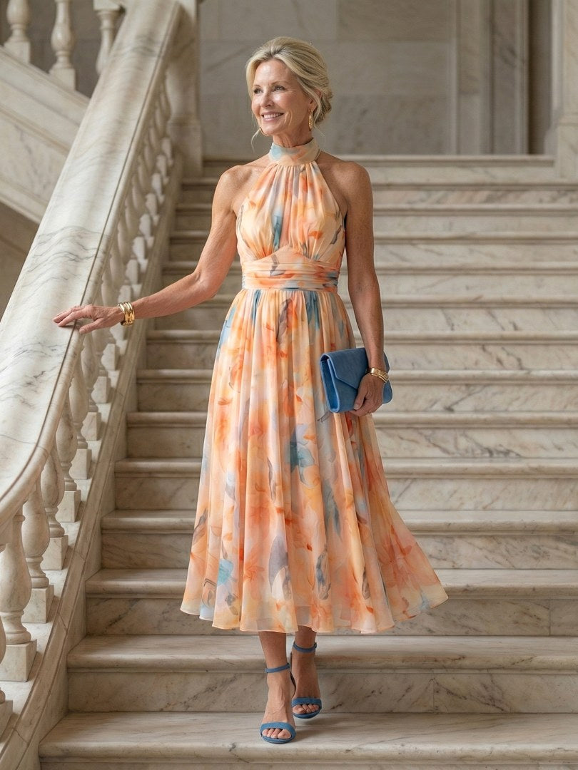 Elin | Women's Halter Midi Dress - image 4