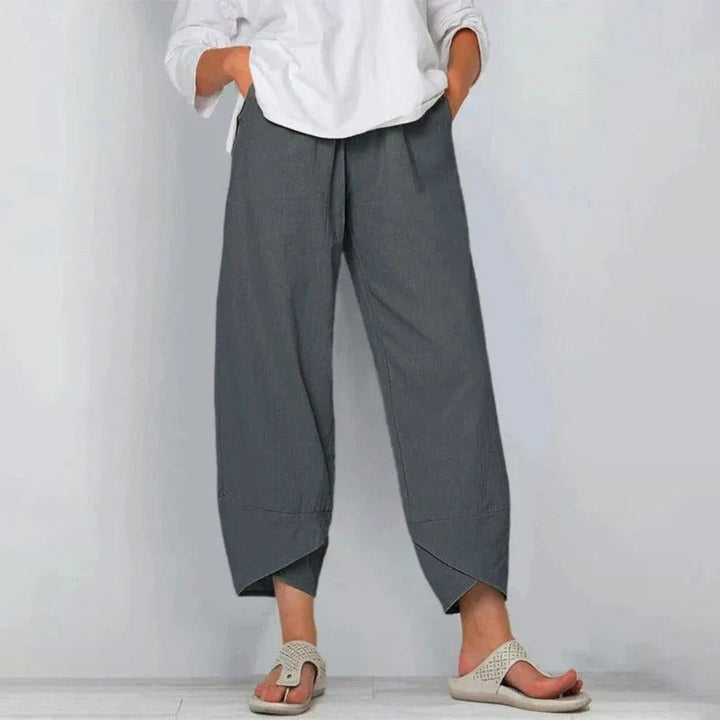 Elina | Women's Lightweight Summer Trousers - Red