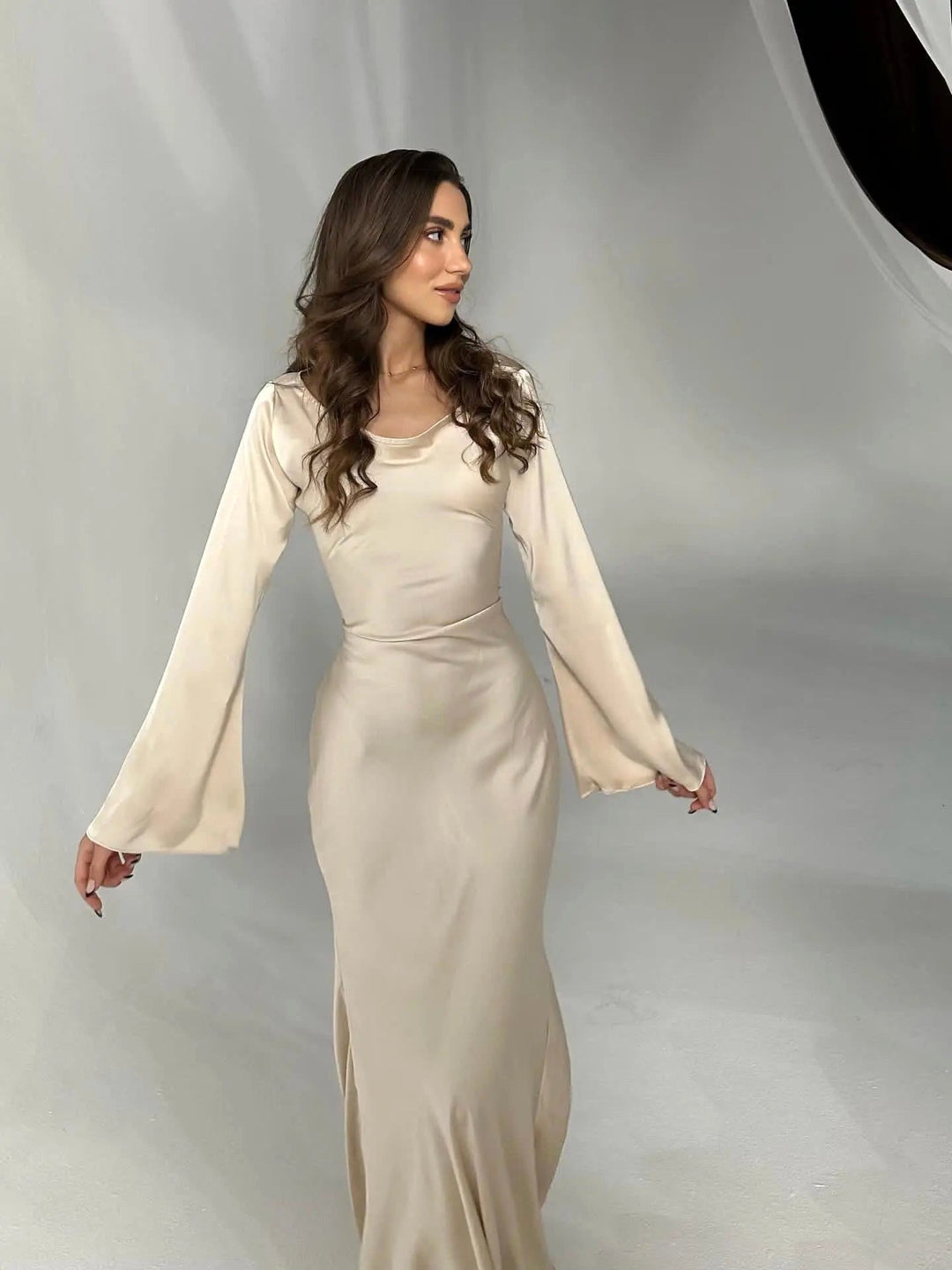 Elina | Women's Long Sleeve Maxi Dress - image 15