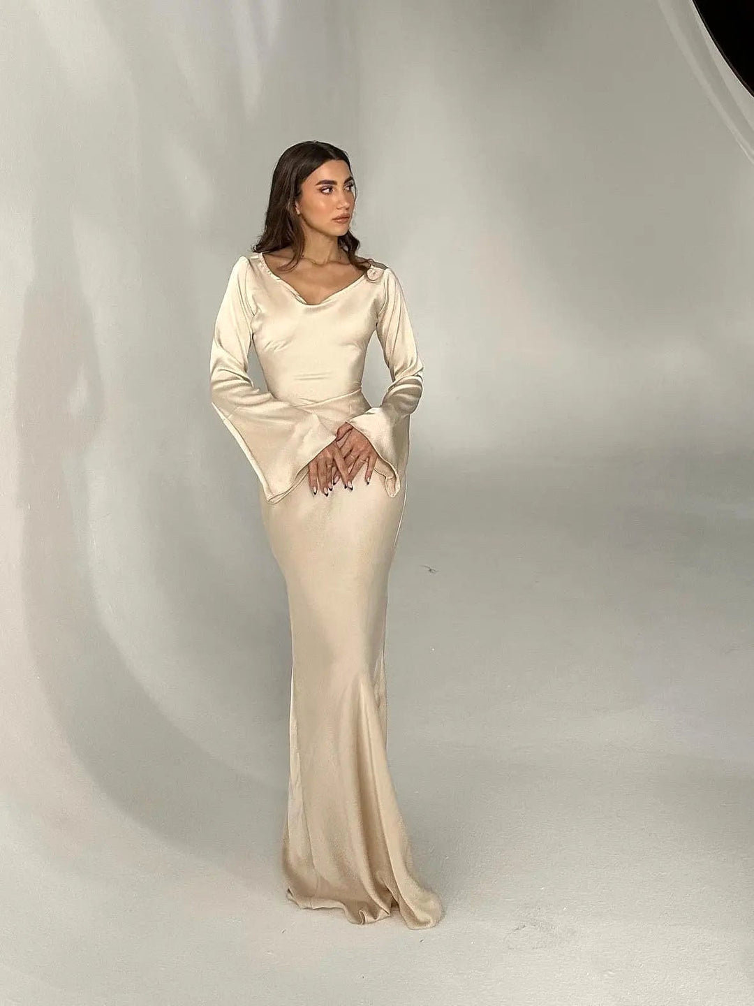 Elina | Women's Long Sleeve Maxi Dress - image 17