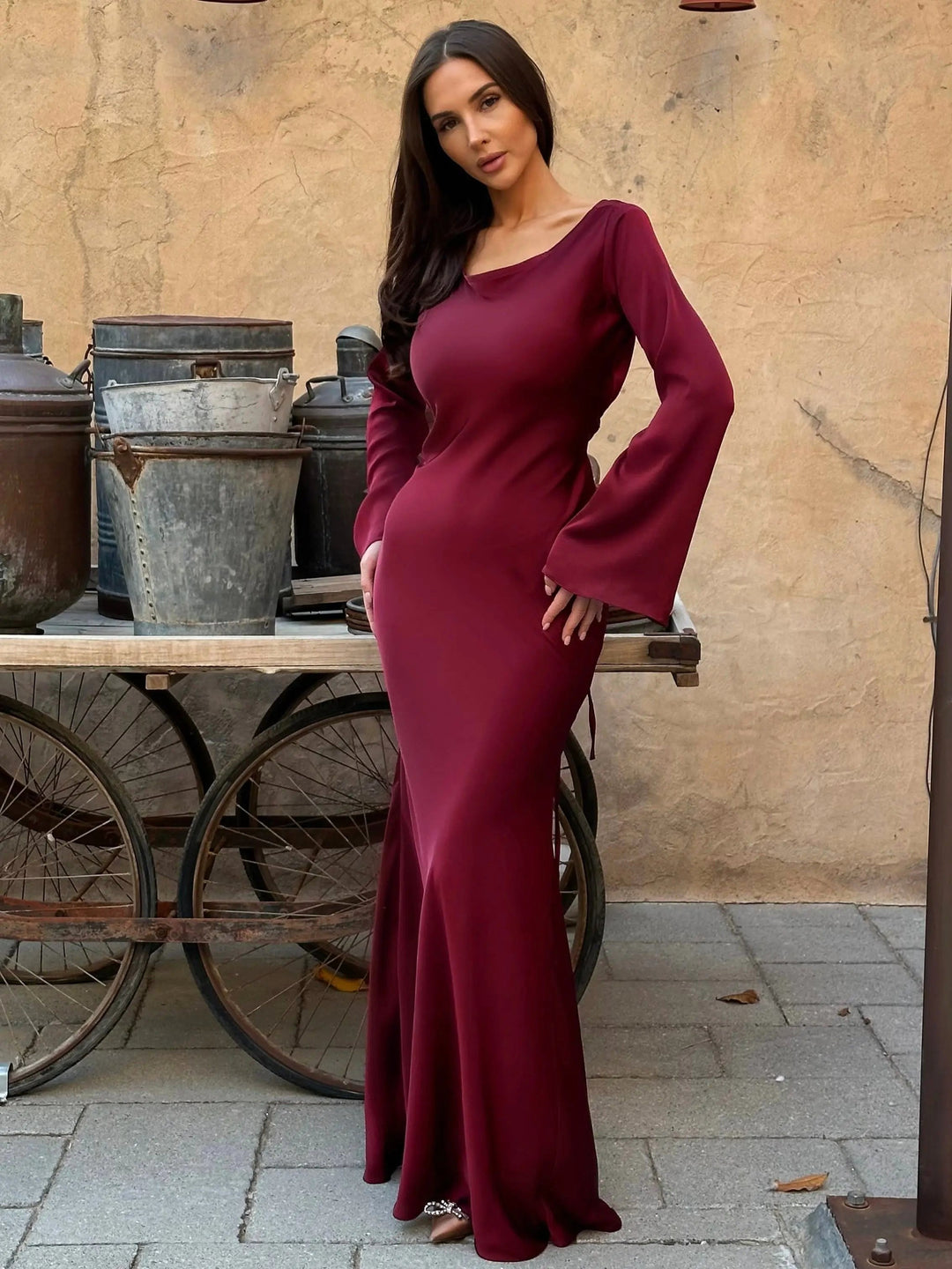 Elina | Women's Long Sleeve Maxi Dress - image 20