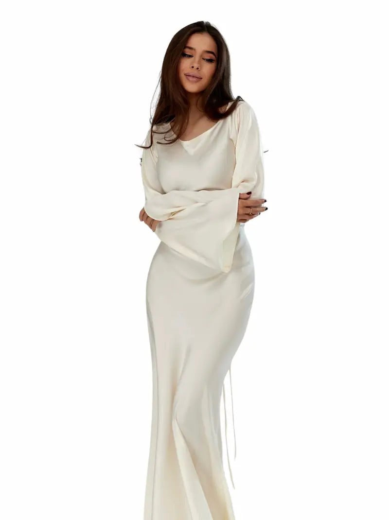 Elina | Women's Long Sleeve Maxi Dress - image 23