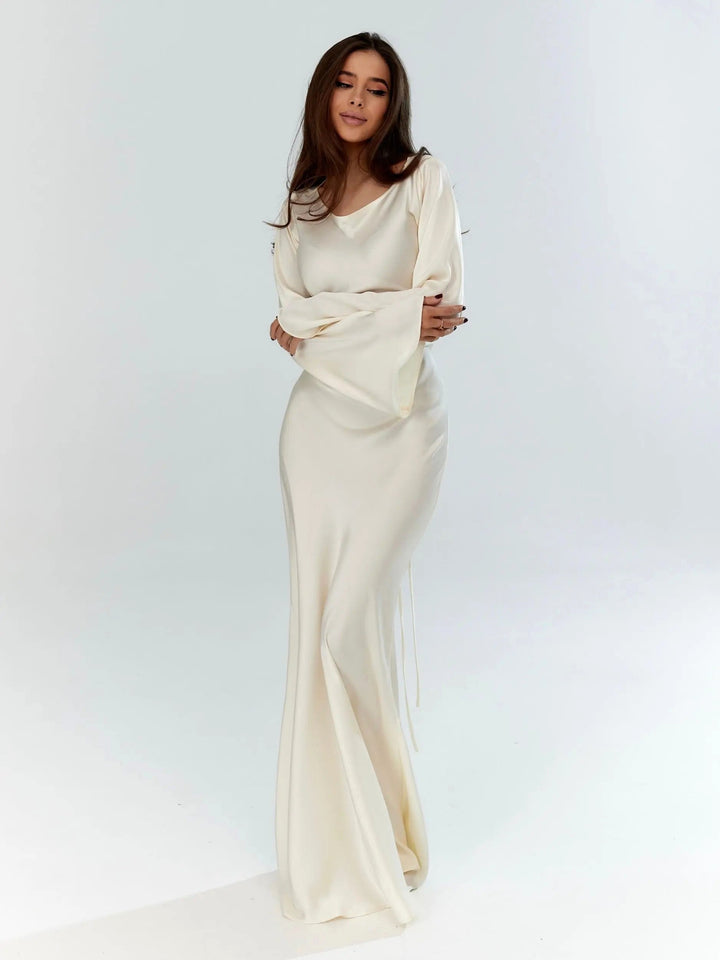 Elina | Women's Long Sleeve Maxi Dress - image 6