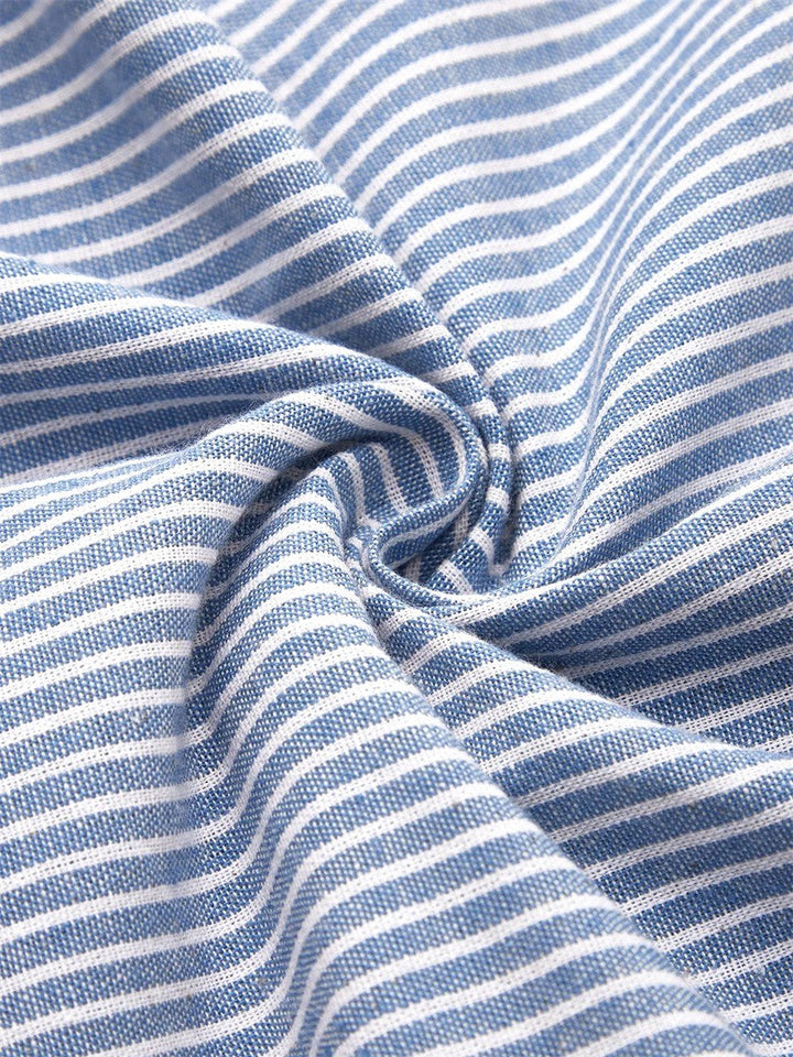 Elina | Women's Striped Button-Front Midi Dress - image 3