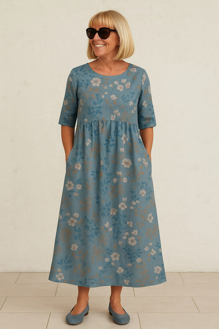 Eliza | Women's Short Sleeve Comfortable Midi Dress - image 8