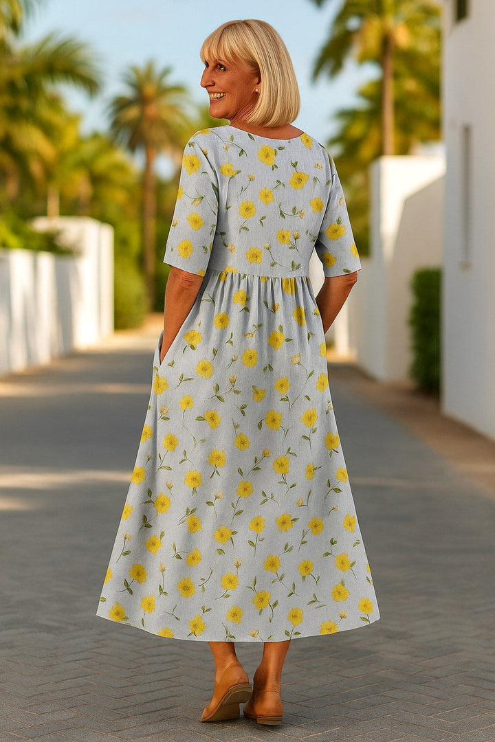 Eliza | Women's Short Sleeve Comfortable Midi Dress - image 9