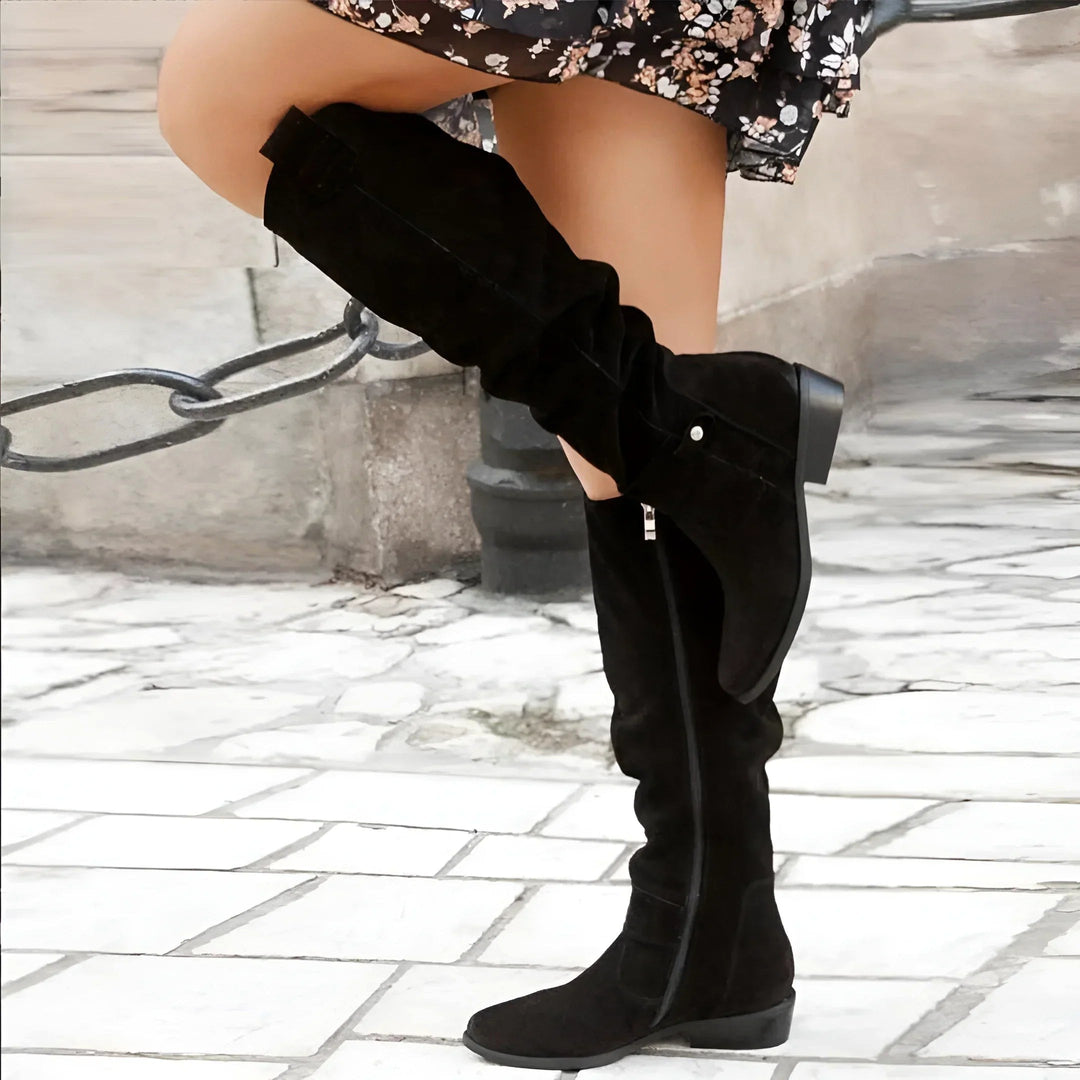 Eliza | Women's Suede-Effect Ankle Boots, Premium Autumn Boots | Animated Apparel