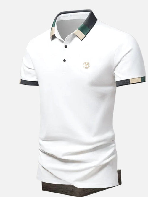Alexander | Men's Polo Shirt with Contrast Collar, Smart Casual Polo Shirt | Animated Apparel