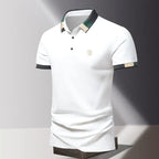 Alexander | Men's Polo Shirt with Contrast Collar, Smart Casual Polo Shirt | Animated Apparel