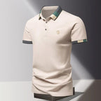 Alexander | Men's Polo Shirt with Contrast Collar, Smart Casual Polo Shirt | Animated Apparel