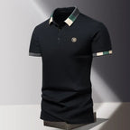 Alexander | Men's Polo Shirt with Contrast Collar, Smart Casual Polo Shirt | Animated Apparel