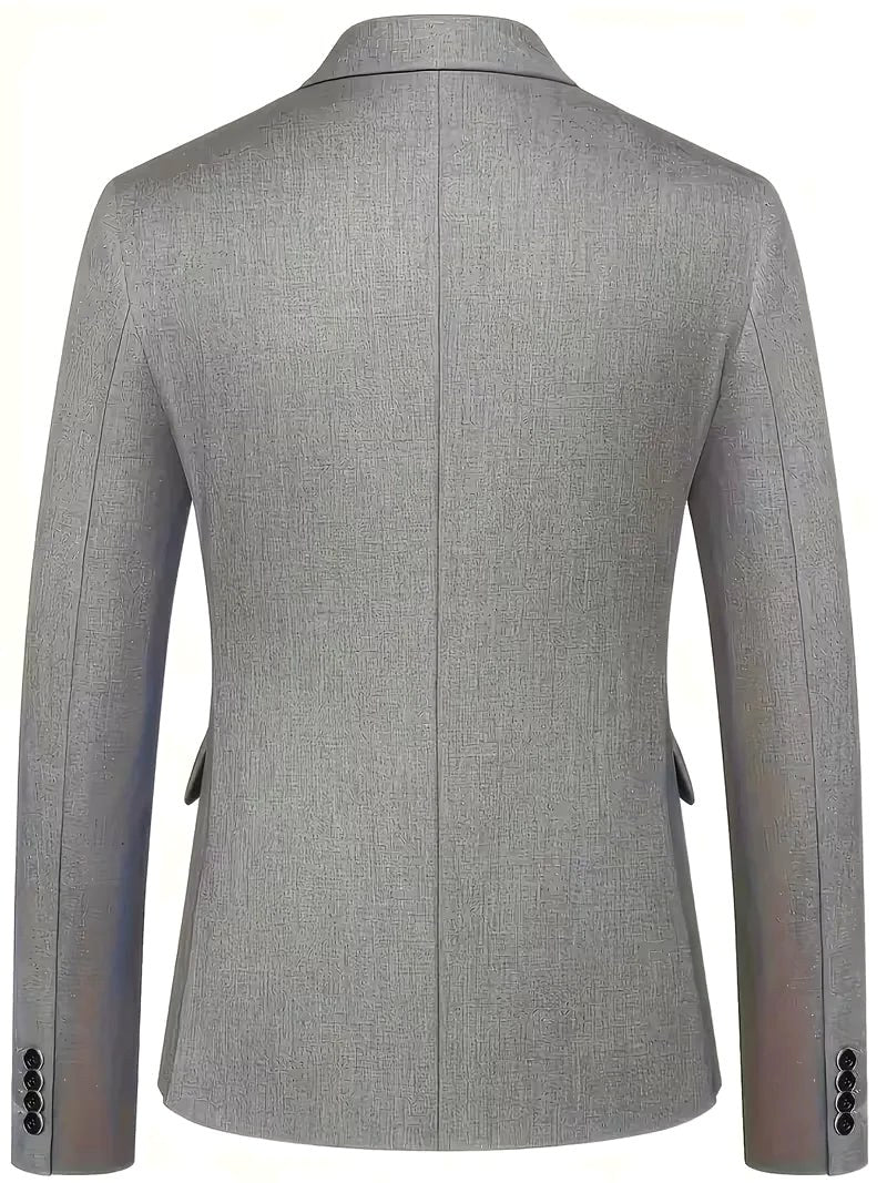 Elliot | Men's Slim-Fit Three-Piece Suit, Double-Breasted Waistcoat Trouser Suit | Animated Apparel