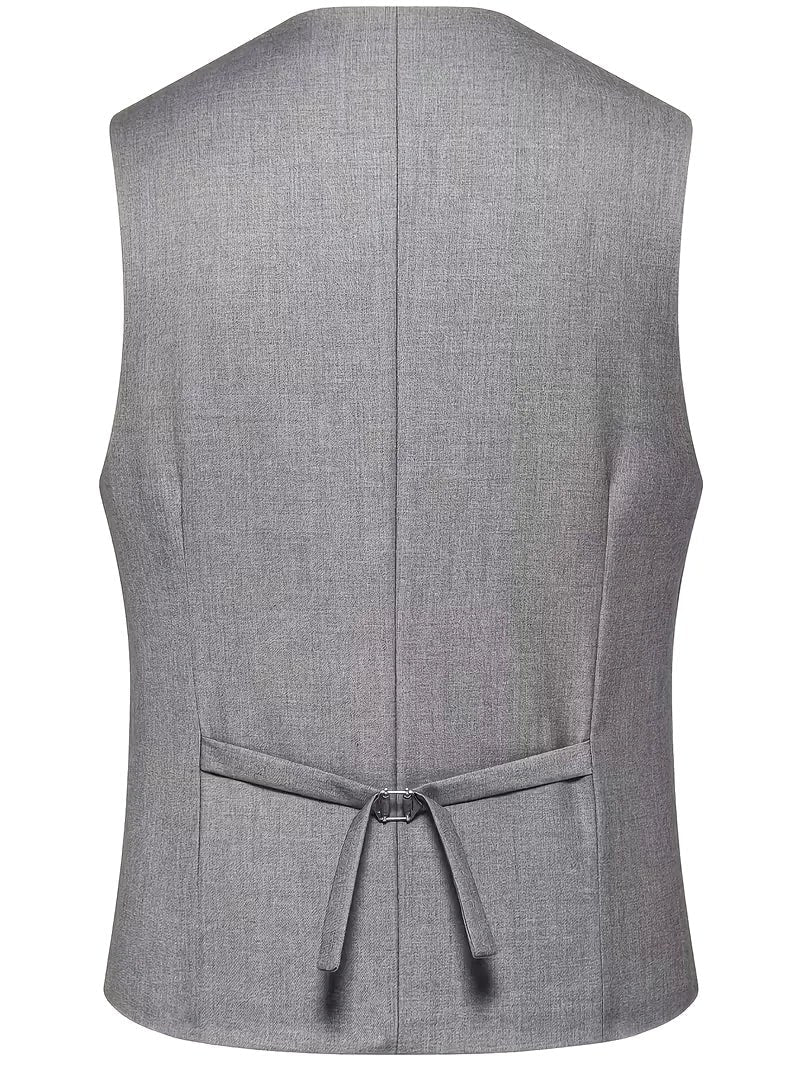 Elliot | Men's Slim-Fit Three-Piece Suit, Double-Breasted Waistcoat Trouser Suit | Animated Apparel