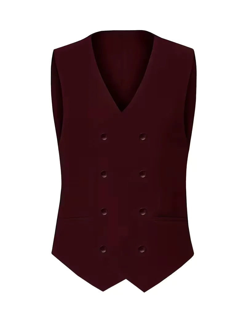 Elliot | Men's Slim-Fit Three-Piece Suit, Double-Breasted Waistcoat Trouser Suit | Animated Apparel