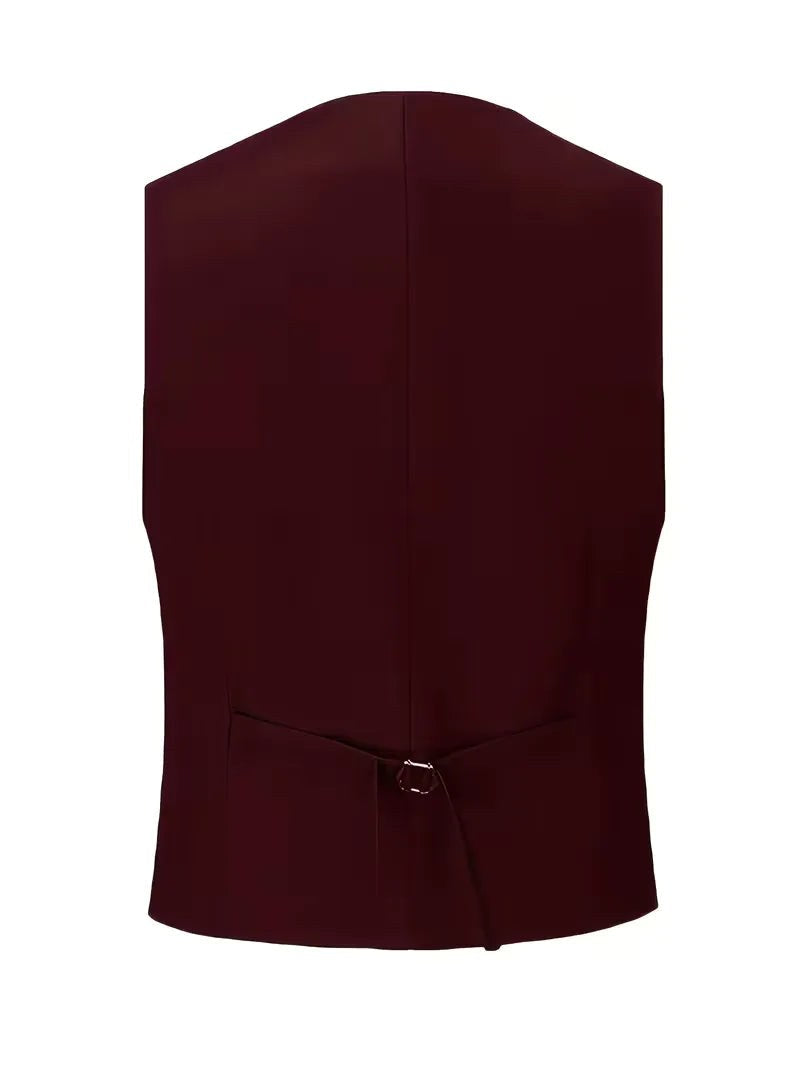 Elliot | Men's Slim-Fit Three-Piece Suit, Double-Breasted Waistcoat Trouser Suit | Animated Apparel