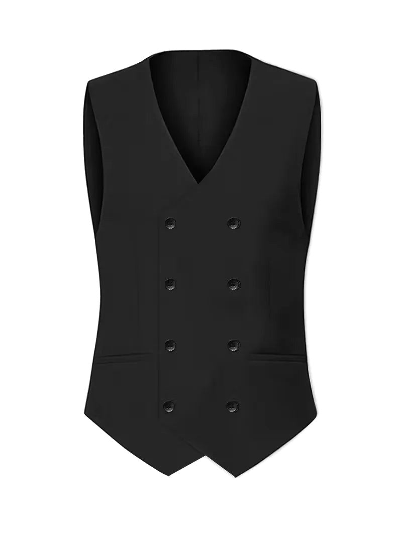 Elliot | Men's Slim-Fit Three-Piece Suit, Double-Breasted Waistcoat Trouser Suit | Animated Apparel
