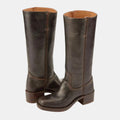 Eloane | Women's Cushioned Slip-On Cowboy Boots, Western-Style Ankle Boots | Animated Apparel | Dark Brown