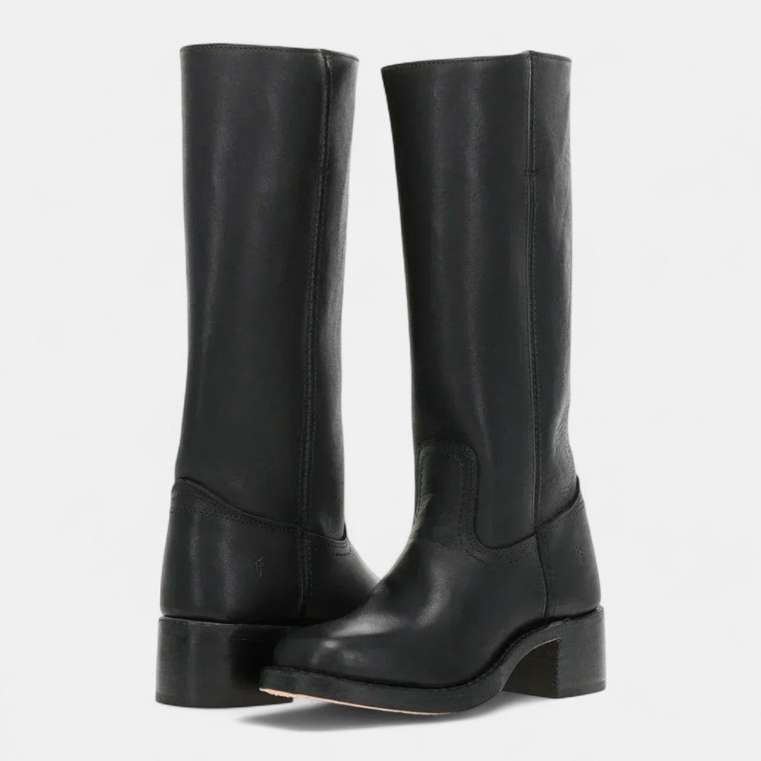 Eloane | Women's Cushioned Slip-On Cowboy Boots, Western-Style Ankle Boots | Animated Apparel | Light Brown