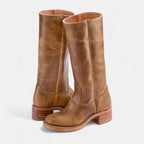 Eloane | Women's Cushioned Slip-On Cowboy Boots, Western-Style Ankle Boots | Animated Apparel | Yellow