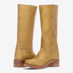 Eloane | Women's Cushioned Slip-On Cowboy Boots, Western-Style Ankle Boots | Animated Apparel | Brown