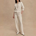 Elodie | Women's Knit Zip-Up Two-Piece Set, Coordinated Lounge Set | Animated Apparel
