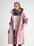 Elodie | Women's Relaxed Tailored Trench Coat, Beige Autumn Coat | Animated Apparel