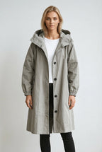 Elodie | Women's Relaxed Tailored Trench Coat, Beige Autumn Coat | Animated Apparel