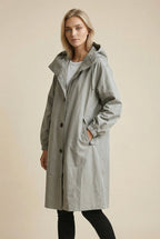 Elodie | Women's Relaxed Tailored Trench Coat, Beige Autumn Coat | Animated Apparel