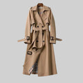 Eloise | Women's Belted Double-Breasted Trench Coat, Longline Winter Coat | Animated Apparel | Beige