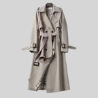 Eloise | Women's Belted Double-Breasted Trench Coat, Longline Winter Coat | Animated Apparel | Gray