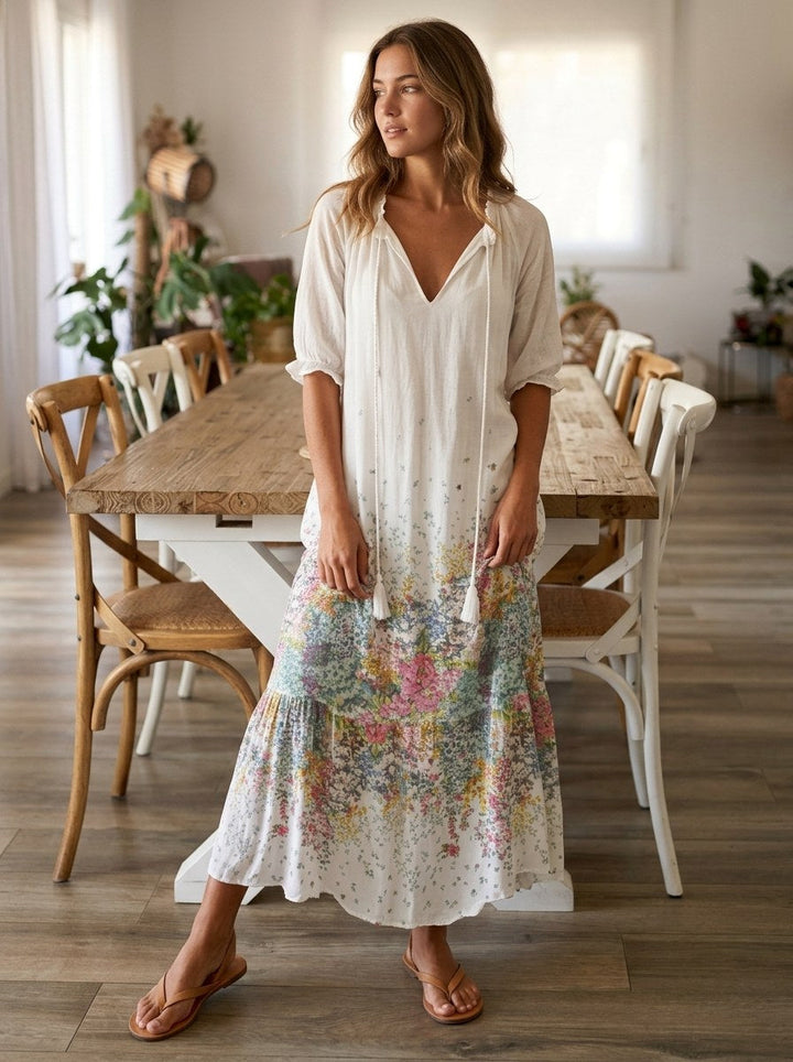Elvira | Women's Floral Print Maxi Dress - image 1