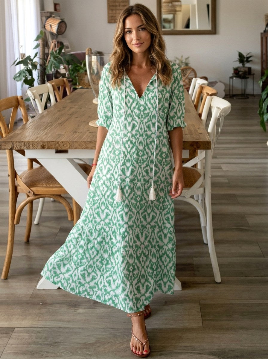 Elvira | Women's Floral Print Maxi Dress - image 5