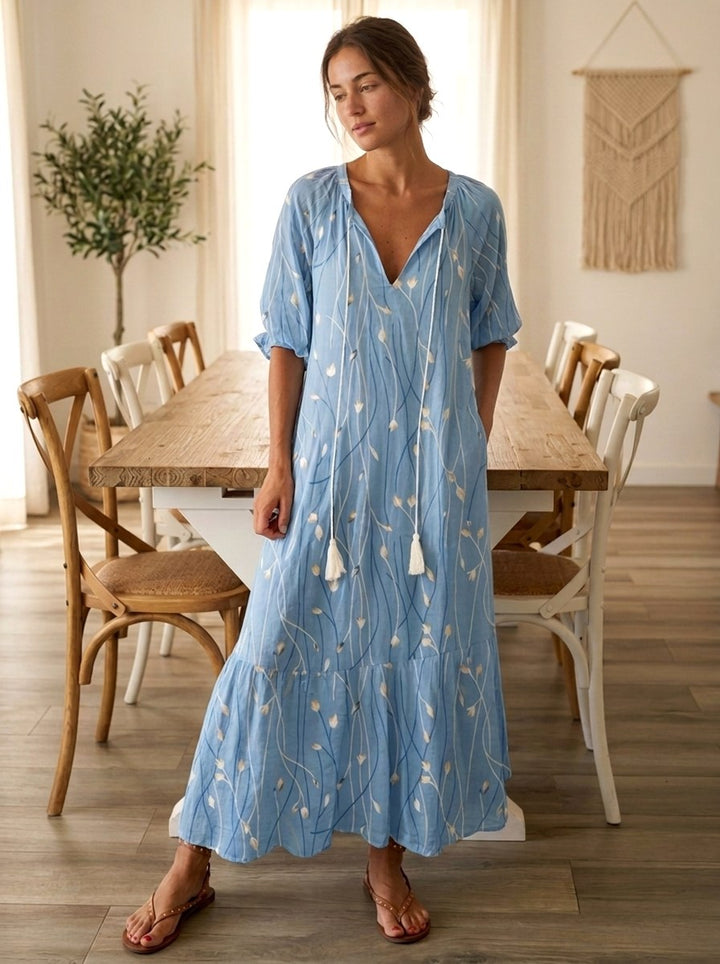 Elvira | Women's Floral Print Maxi Dress - image 6