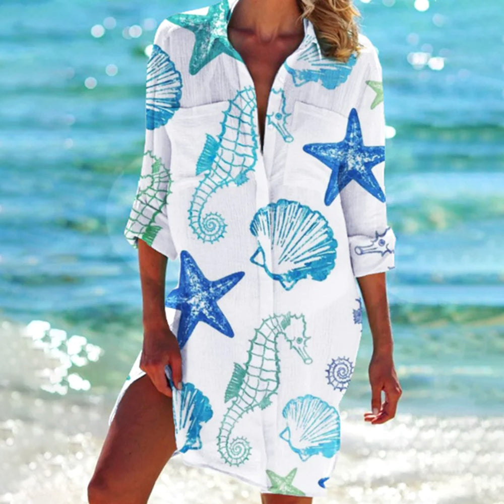 Emery | Women's Relaxed Button-Front Shirt Dress - image 2