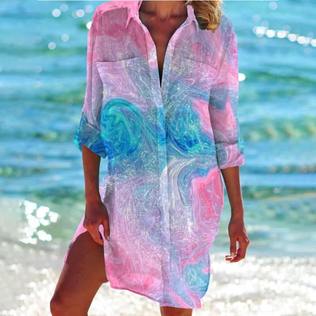 Emery | Women's Relaxed Button-Front Shirt Dress - image 5