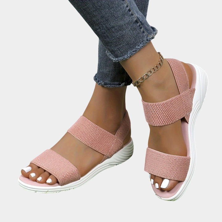Emilia | Women's Orthopedic Stretch Sandals - Light Brown
