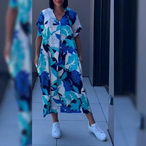 Emma | Women's Flowing Kaftan Midi Dress - image 4