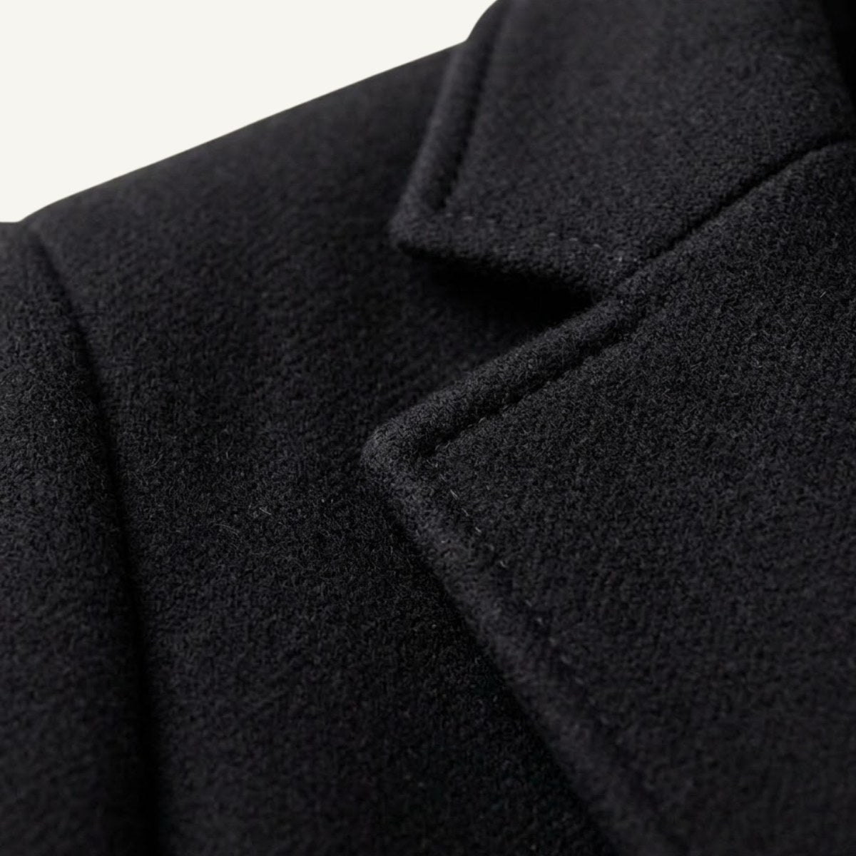 Emmett | Men's Wool-Cashmere Mid-Length Coat, Tailored Autumn Coat | Animated Apparel