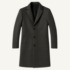 Emmett | Men's Wool-Cashmere Mid-Length Coat, Tailored Autumn Coat | Animated Apparel | Navy blue