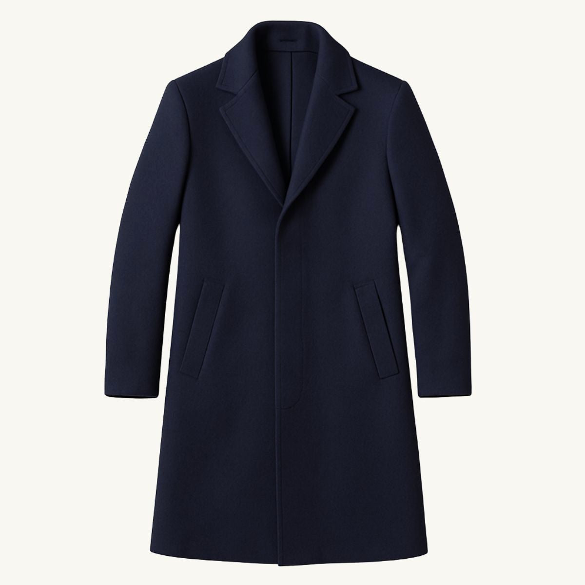 Emmett | Men's Wool-Cashmere Mid-Length Coat, Tailored Autumn Coat | Animated Apparel